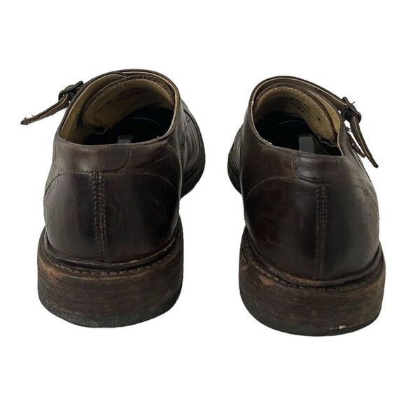 Frye Mens Size 11 James Double Monk Strap Dark Brown Leather Oxfords - Picture 6 of 8